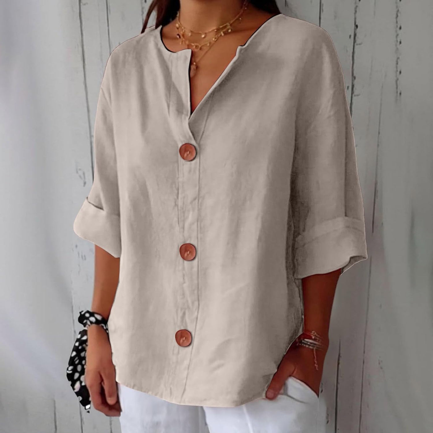Clara | Løs Linbluse