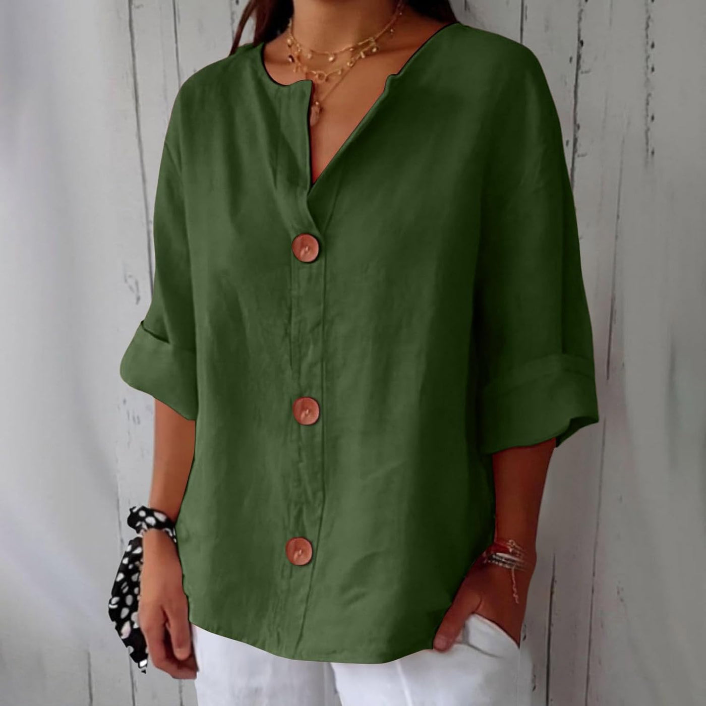 Clara | Løs Linbluse
