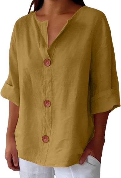 Clara | Løs Linbluse